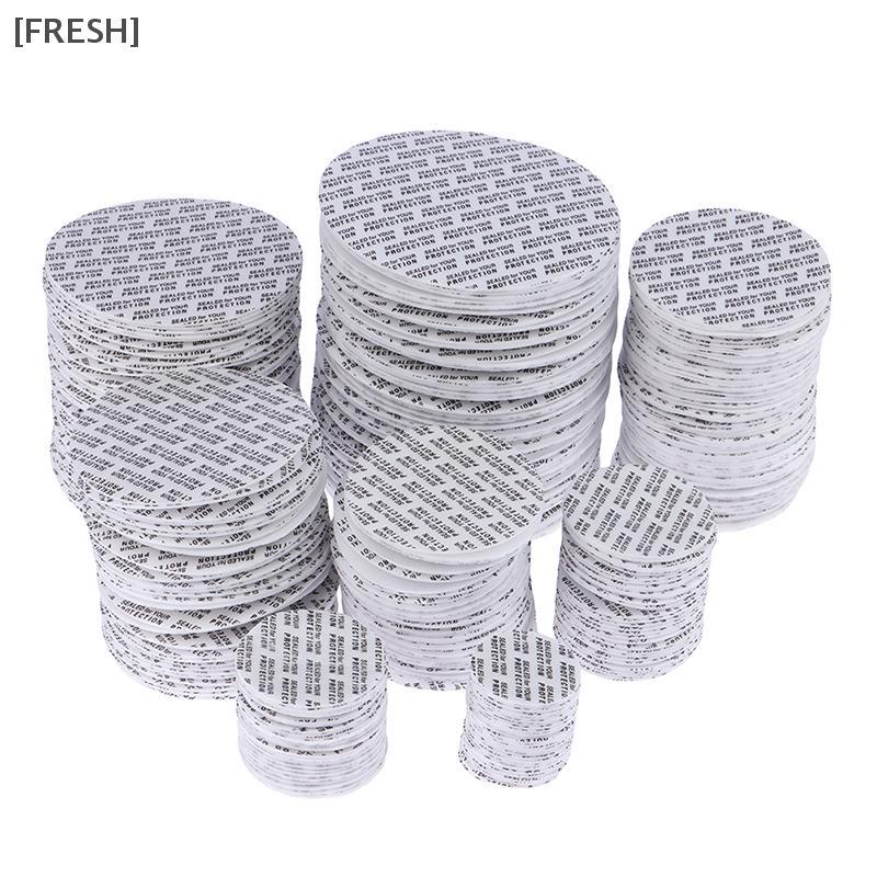 [FRESH] 200Pcs Self-adhesive Foam Pressure Sensitive Seal Cap Lining Tamper Resistant Seals Liner For Cosmetic Jar Bottle Pot 20MM-82MM null