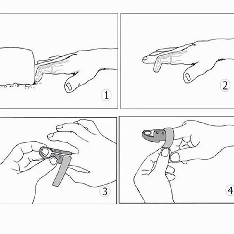 Durable Purpose Adjustable Finger Splint Joint Stabilizer Brace - Image 5