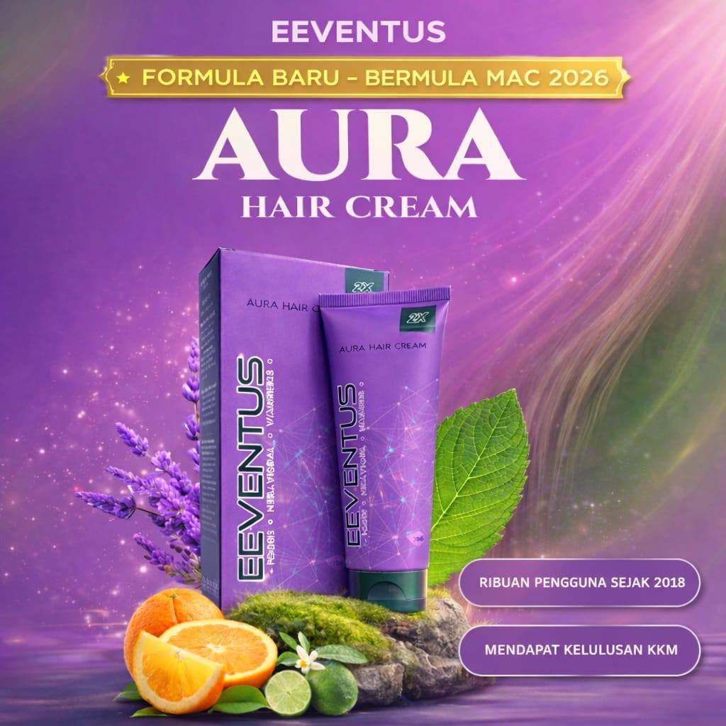 [Formula Baru]EEVENTUS AURA HAIR CREAM-70ML(for Autism,Tantrum,Speech Delay,Hyperactive)diperbuat daripada bahan organik