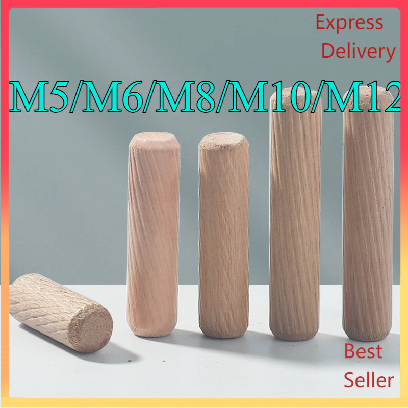 【HN】Log stoppers, wood nails, solid wood sticks, tenons, twill wedges, wood bolts, logs, small wood dowels, wardrobe cabinet connectors M5/M6/M8/M10/M12【HN-MB】