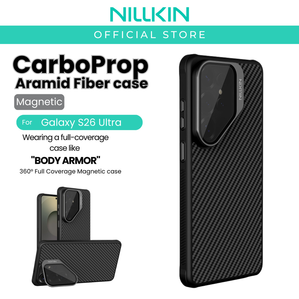 Nillkin CarboProp Aramid Fiber Magnetic case for Samsung S26 Ultra | S25 Ultra Slim Body Armor cover