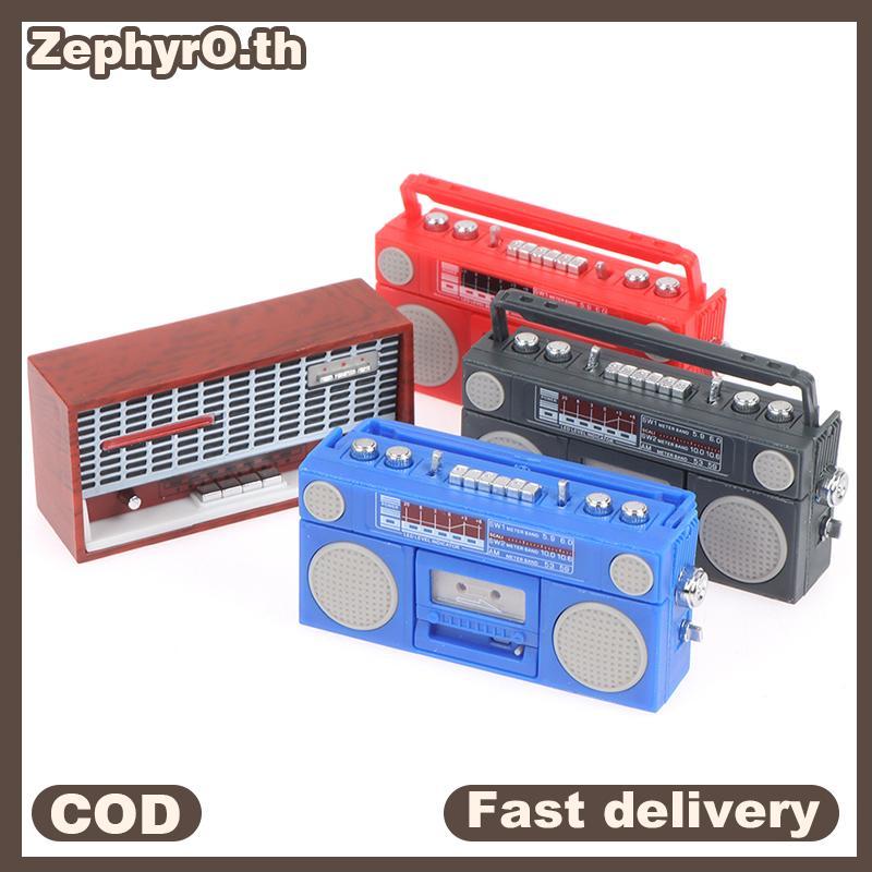 null 1:12 Dollhouse Miniature Radio Model Recorder Player Toy Doll Furniture Decor null