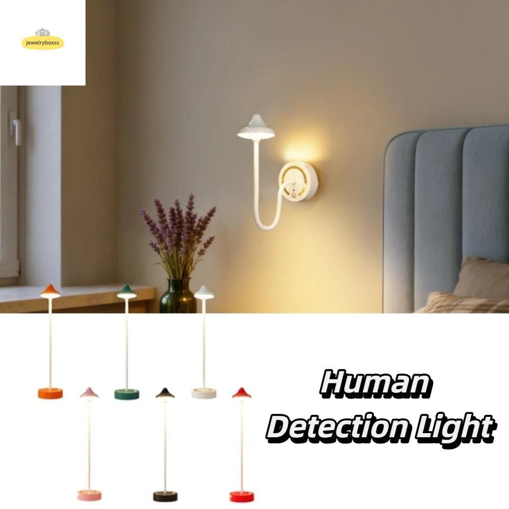 JEWELRYBOXSS Bedside Night Light, Touch Control Motion Sensing LED Motion-Sensing Lamp, Ambient Lighting Wireless Design LED Technology Decorative Wall Light Bedside Application