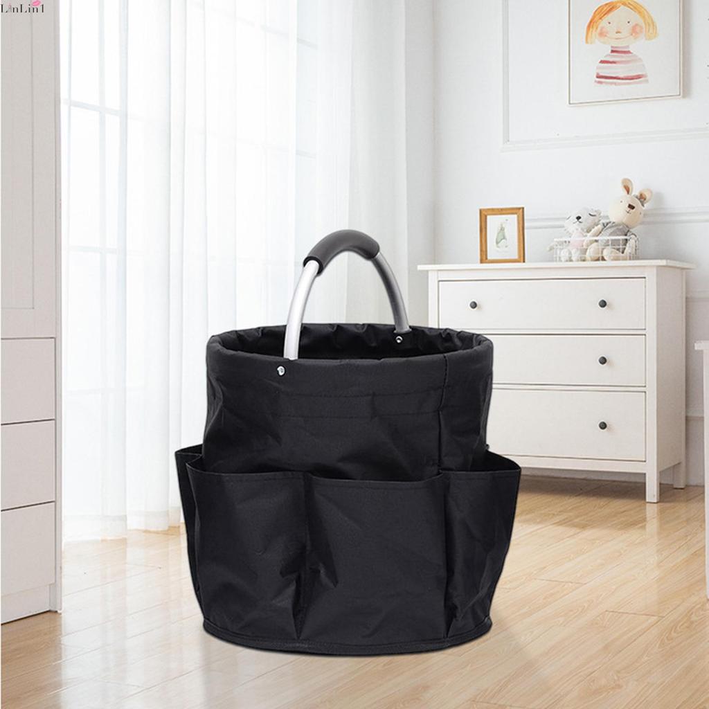 Garden Tool Basket Collapsible Picnic Basket Hand Basket Occupy Little Space Necessary Gardening Accessory Wear-Resisting for Shopping Camping Travel