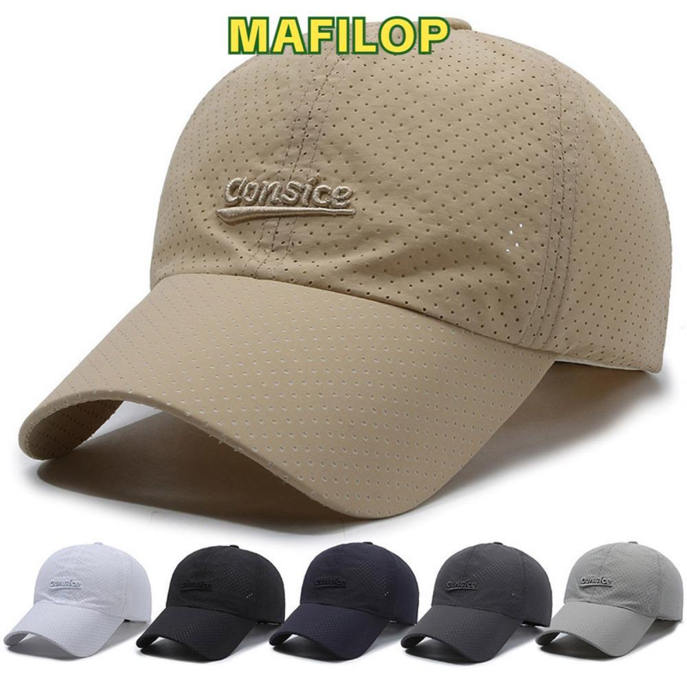 MAFILOP Quick-Drying Hat, Letter Embroidery Adjustable Summer Sun Hat, Fashion Sun Protection Breathable Perforated Travel Sports Hat For Women Men