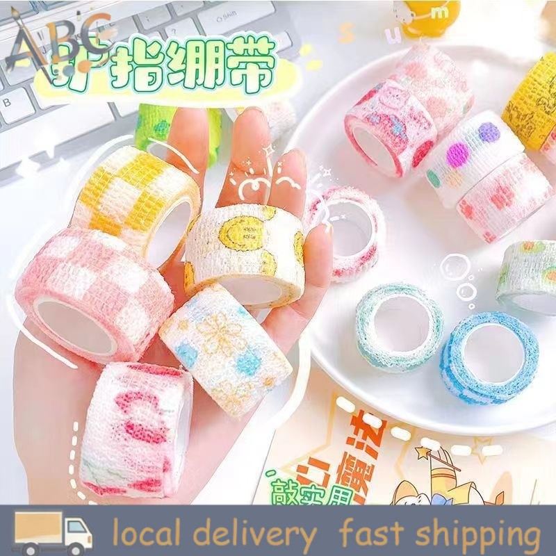 Cute Finger Tape Finger Bandage Self Adhesive Elastic Bandage Wrap School Office Writing Stationery
