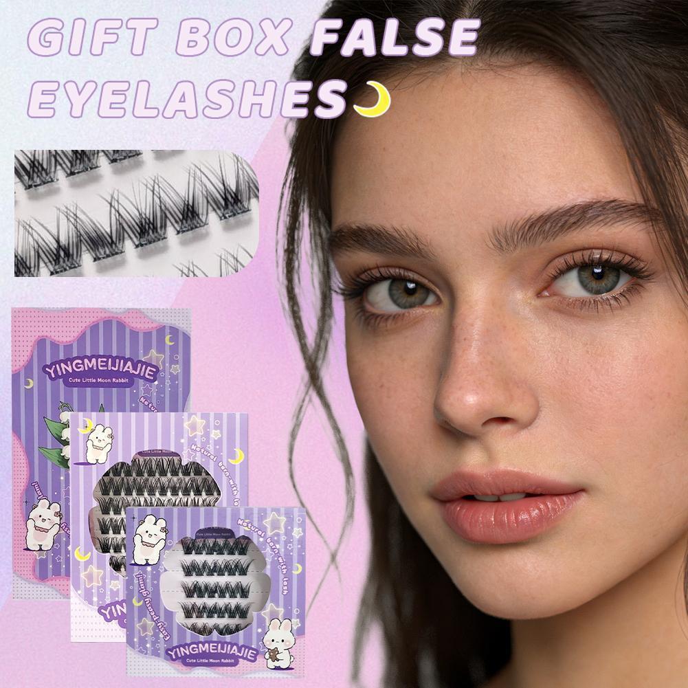 False Eyelash Gift Set Packaging Dense Single-cluster Cartoon-style Clusters False Eyelash N3v7