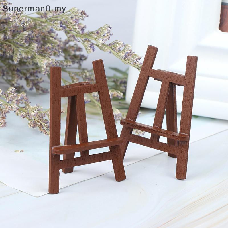 {good} New 1:12 Dollhouse Miniature Mini Wood Painting Easel Doll Accessories Furniture {well}