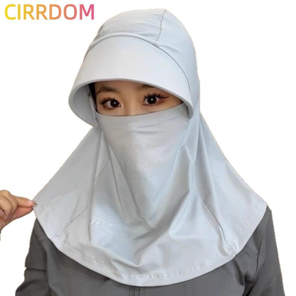 CIRRDOM  Cap, with Shawl Breathable Visor Cap,  Ice Silk Sunscreen Hat Summer