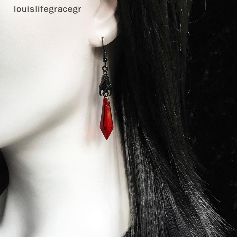 null  Bat Earrings with Red Teardrop Beads, Earrings, Gothic Jewelry,Alternative Jewelry,Gothic Gift for Her,Bat Lover,Halloween null