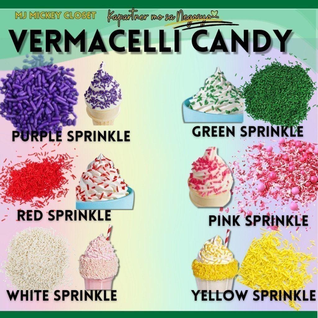 COMPLETE Marshmallows Sprinkles Candies Assorted Color Cake Scramble Baking Toppings 100G HSHOP