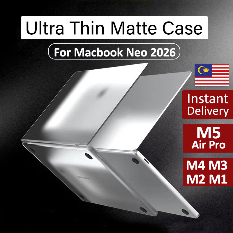 Ultra Thin case for Macbook Neo 2026 Air M5 M4 M3 A3113 A3114 13.6 M2 A2681 Anti fingerprint cover 2020 Air/Pro M1 A2337 A2289 A2251 2025 Pro14 M5 A3434 A2442 A2918