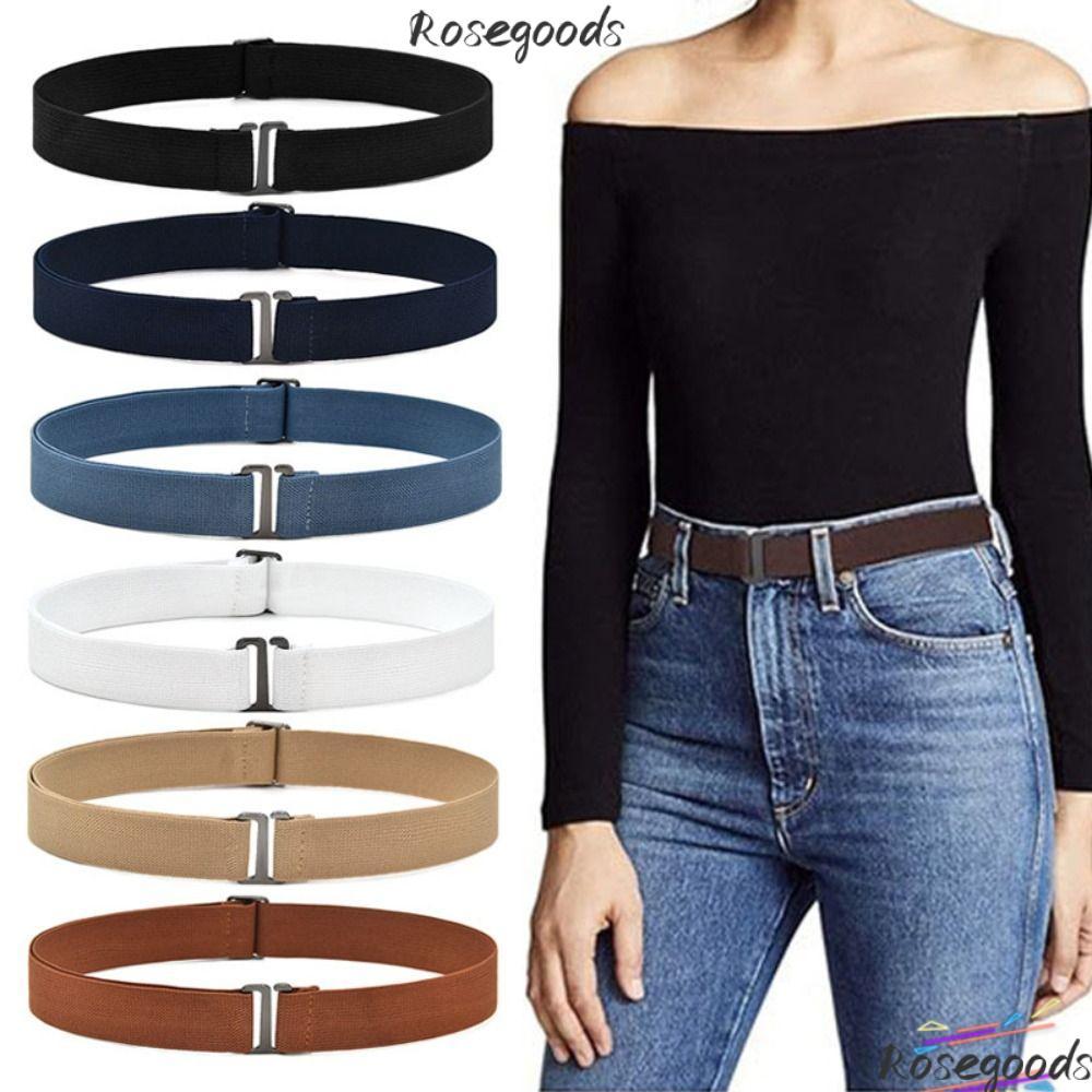 ROSEGOODS Lazy Belt, All-match Versatile Adjustable Waist Belt, Fashion Invisible Stretch Waistband Women
