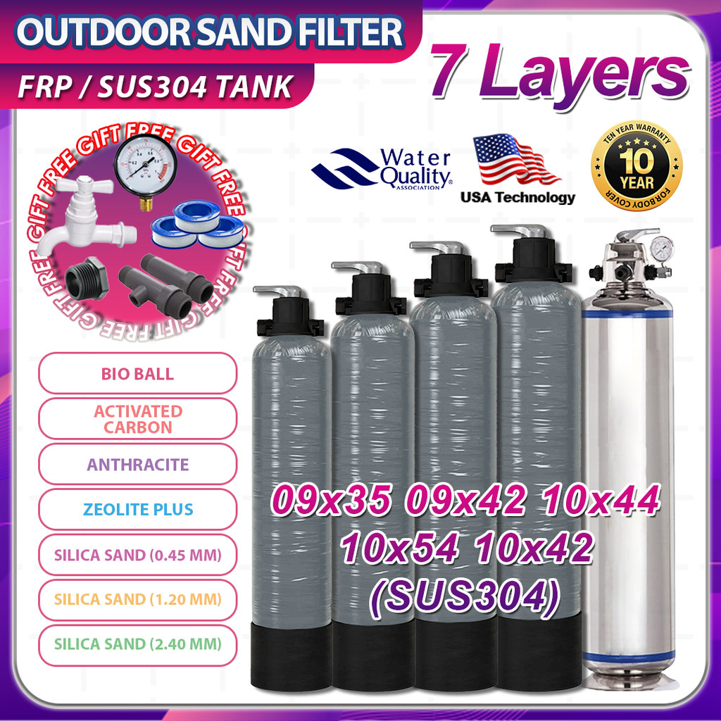 WATERMAN Outdoor Sand Frb1044 Water Filter 7 Layer With Bio Ceramic & Activeted Carbon/ Penapis Air Luar Rumah