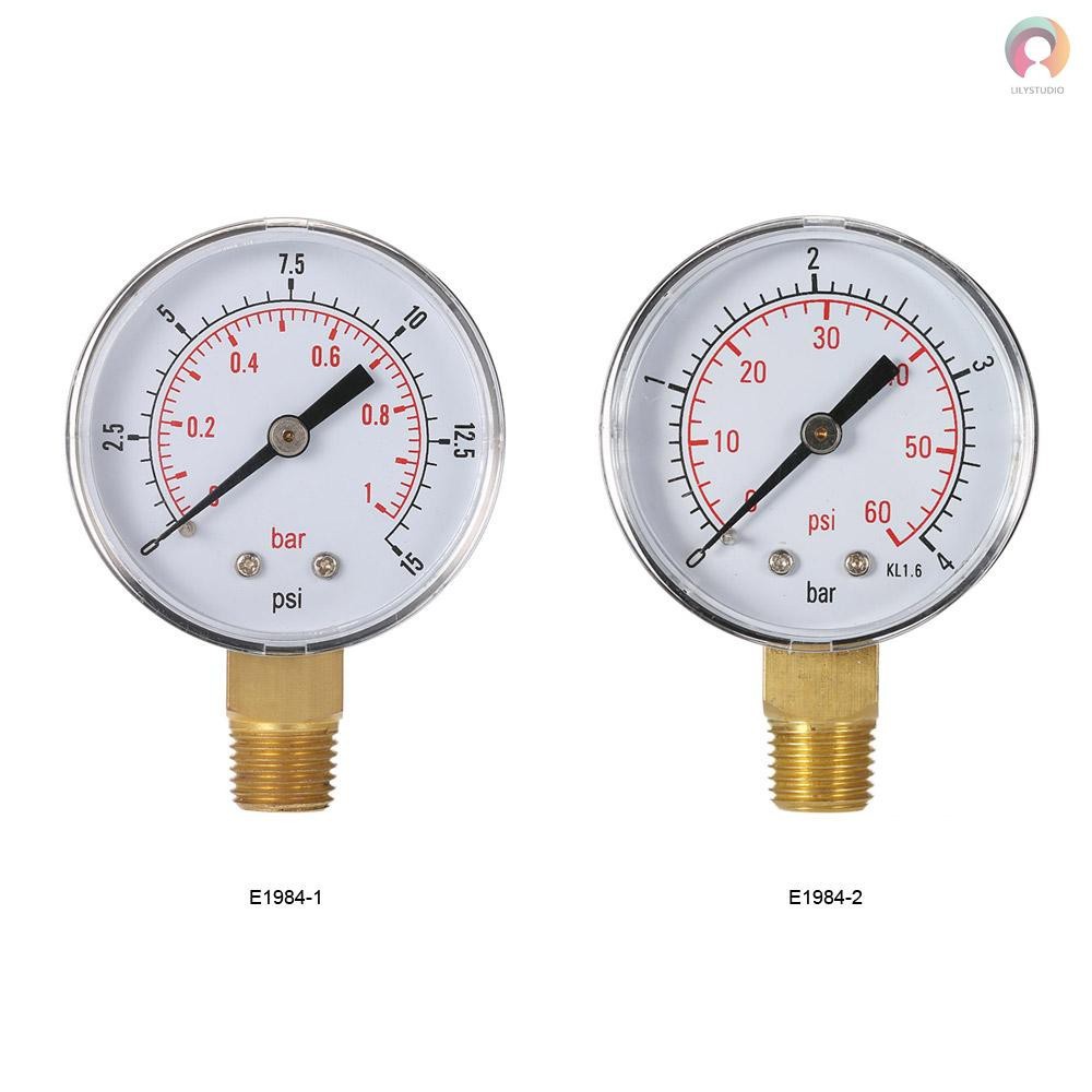 Durable Premium Analog Mechanical Pressure Meter 0-60 PSI 0-4 Bar – Tolok Tekanan Compressor Air Pump Hydraulic Gau... - Image 4