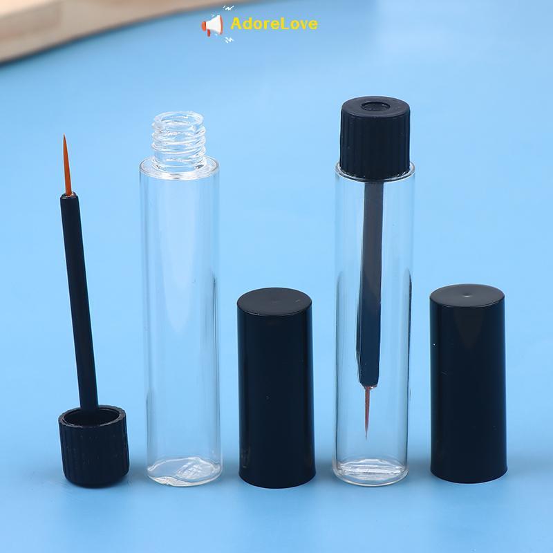 ADL 1/5pcs 10ml Empty Eyeliner Tube Eyelash Vial Eyelash Bottle Fine Yellow Hair Transparent Make Up Container Tube LE