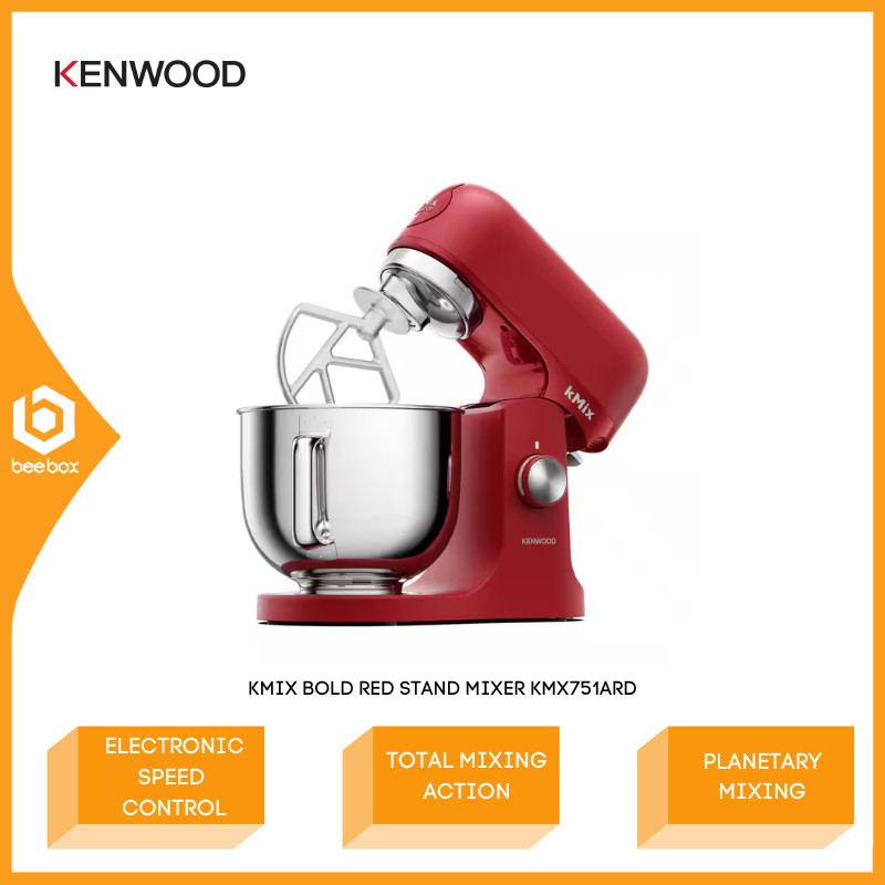 [ Minor Defect At Front ] Kenwood kMix Bold Red Stand Mixer 1000W Fold Action KMX751ARD / KVL85.004SI Mesin Pengadun