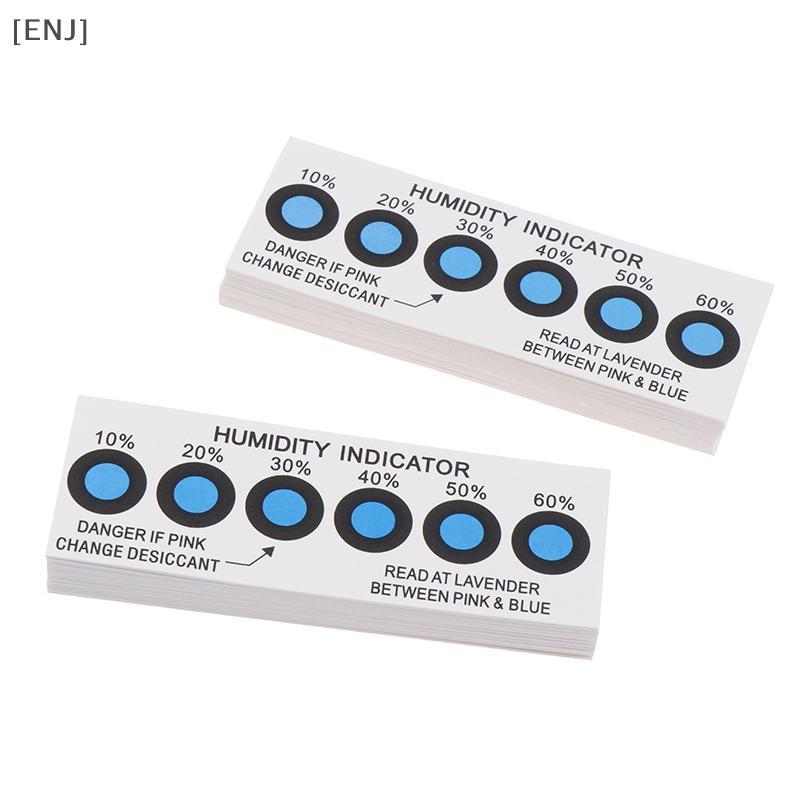 [ENJ] Humidity Indicator Card For Testing Humidity In Closed Containers10%-60% Test Paper Card Blue Six-point Humidity Card null