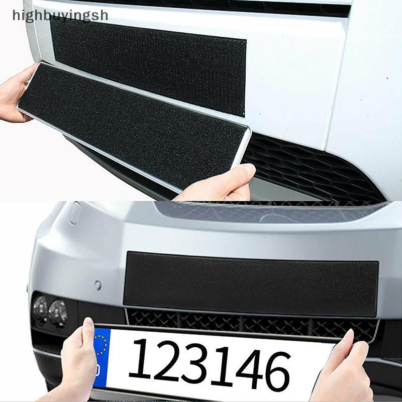 null 2Pcs/Set Adhesive License Plate Holder Frameless Bla Weather-proof Number Plate Holder for Vehicles/Car/SUV Accessories null