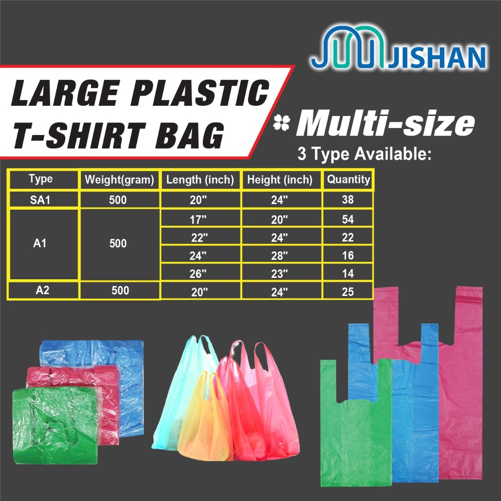 Jumbo T-Shirt Style Plastic Bags