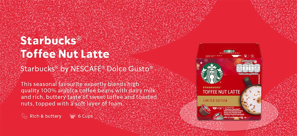 Cápsulas Dolce Gusto Starbucks Toffee Nut Late – Do it Center