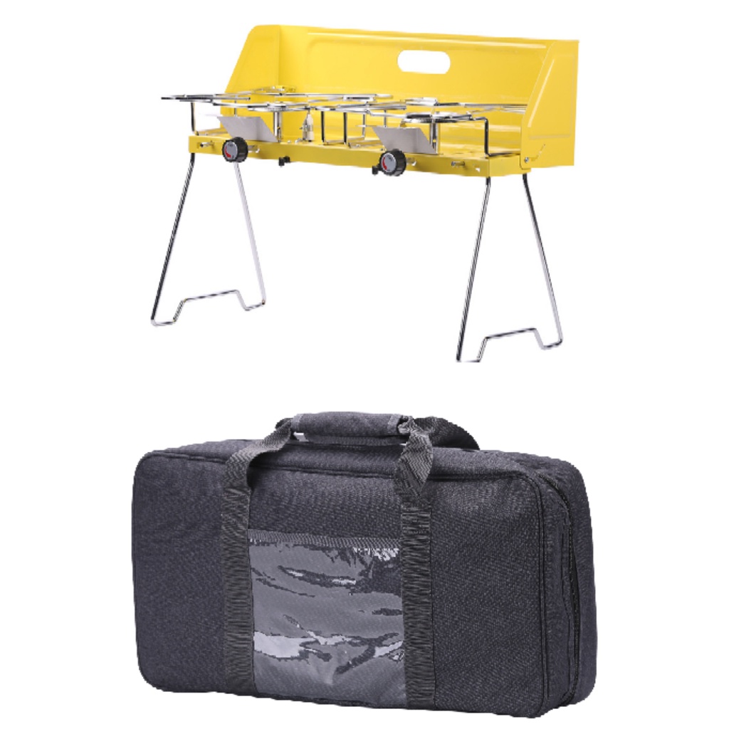 Portable Camping Stove Double Burner Dapur Gas Camping With