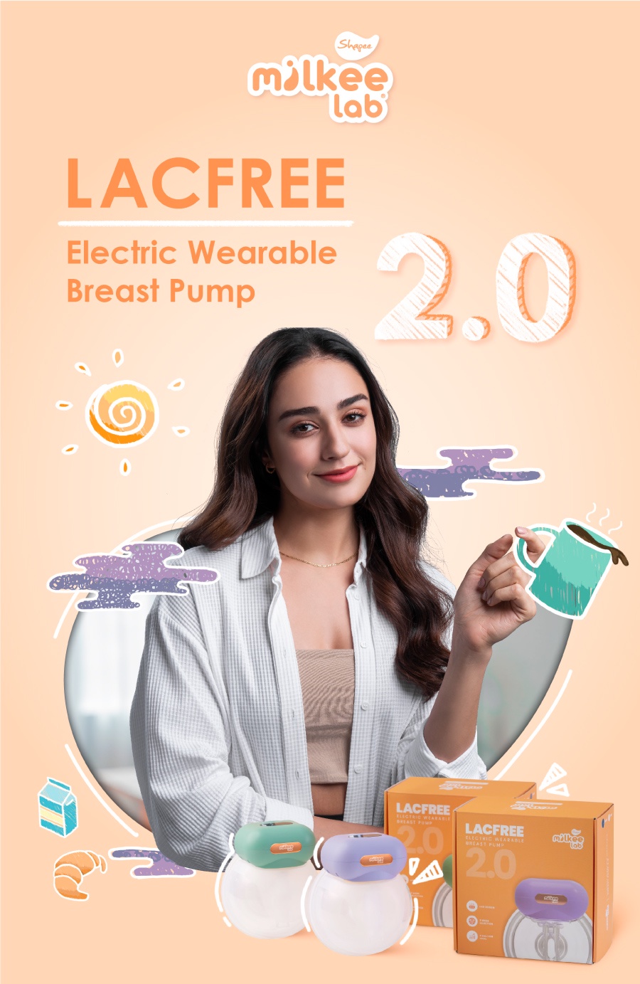 Shapee LacFree Wearable Breast Pump 2.0 (1pcs)