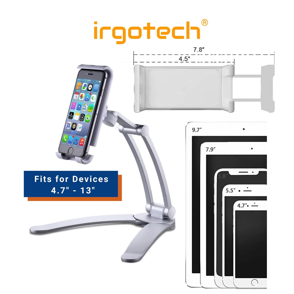 Tablet Stand with 4 High-speed Cooling Fan,Adjustable Tablet Computer  Stand,Multi-Angle Stand,Phone Stand Portable Foldable Tablet Riser Notebook  Holder Stand Compatible for iPad Pro 12.9 9.7 
