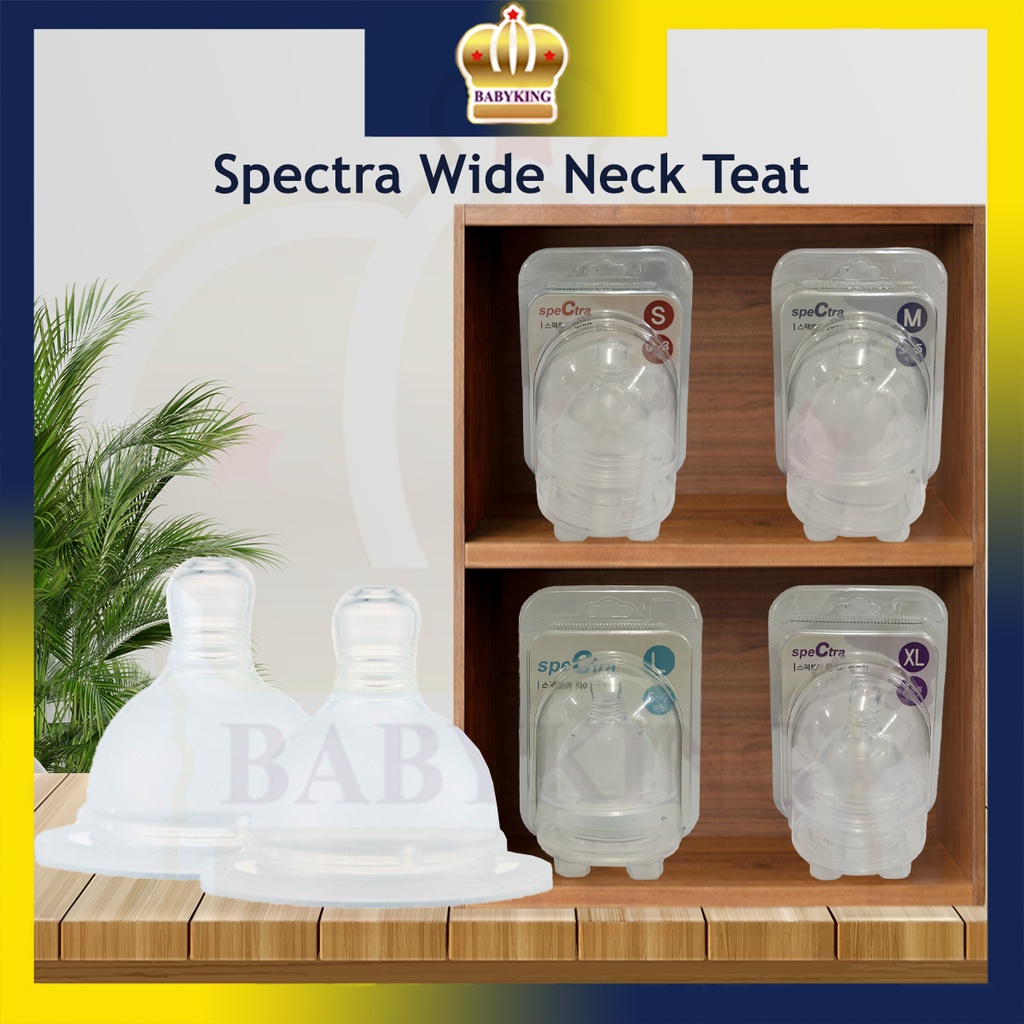 Spectra Wide Neck Nipples / Teats 2pcs (S / M / L / XL size)