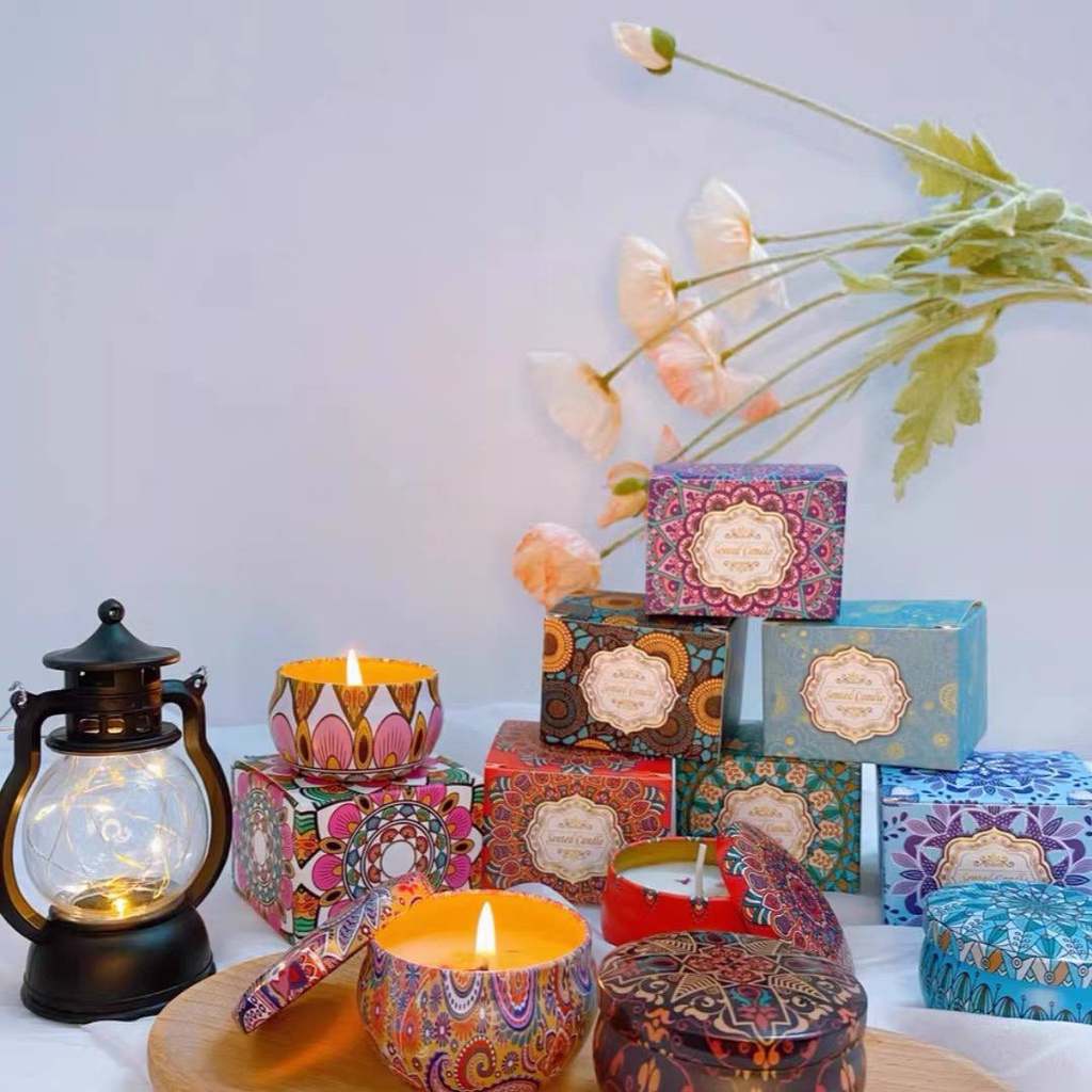 Aroma Scented Candles Natural Fragrance Soy Wax Candle with Dried Petal