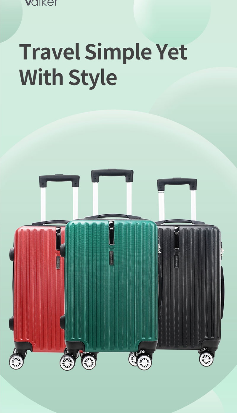 Case Valker Nora ABS 2 in 1 Luggage Bag with Hanger Set Luggage (24