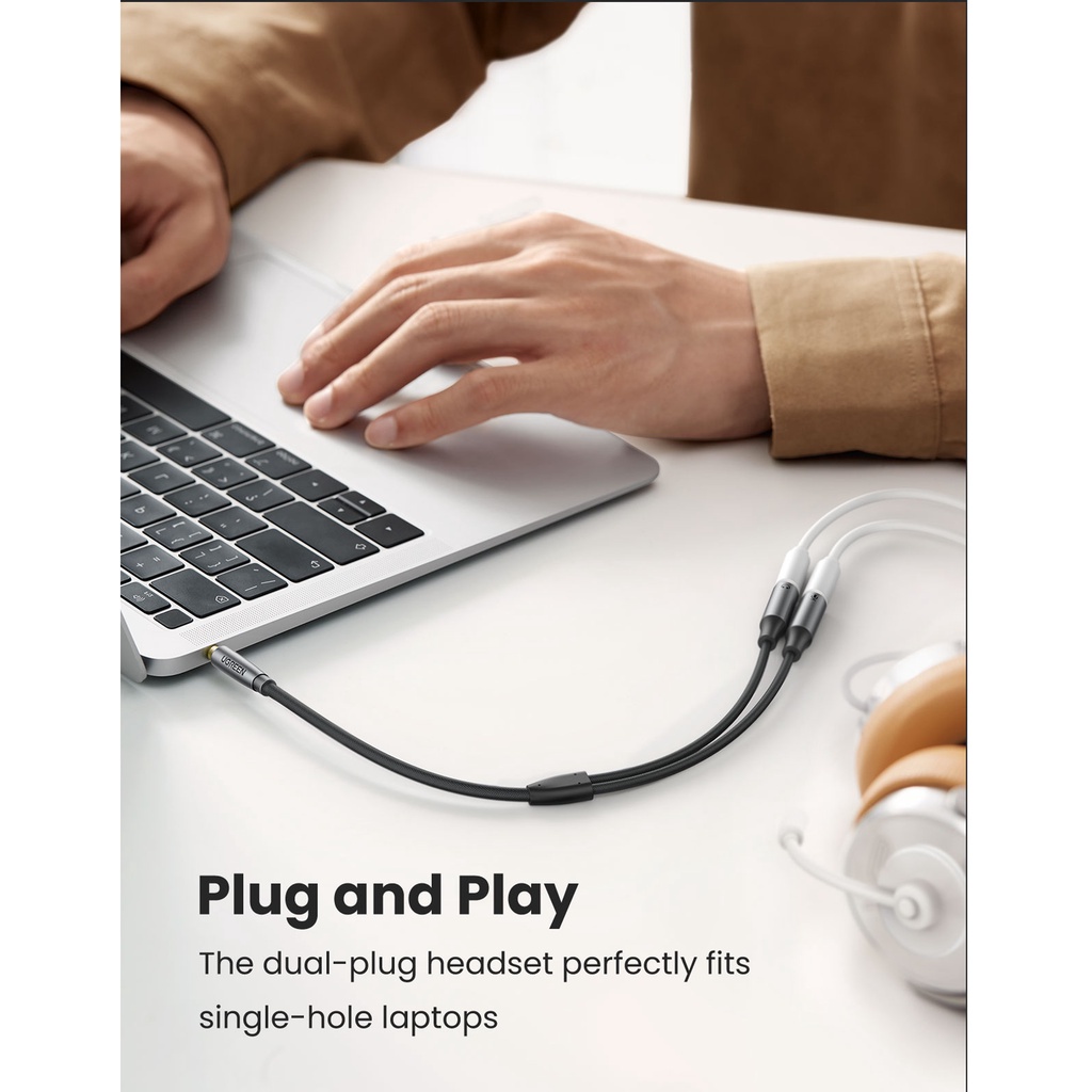 Splitter Cable Headset With Only One Jack Pc UGREEN Mm Male To Port Female Aux Audio Jack