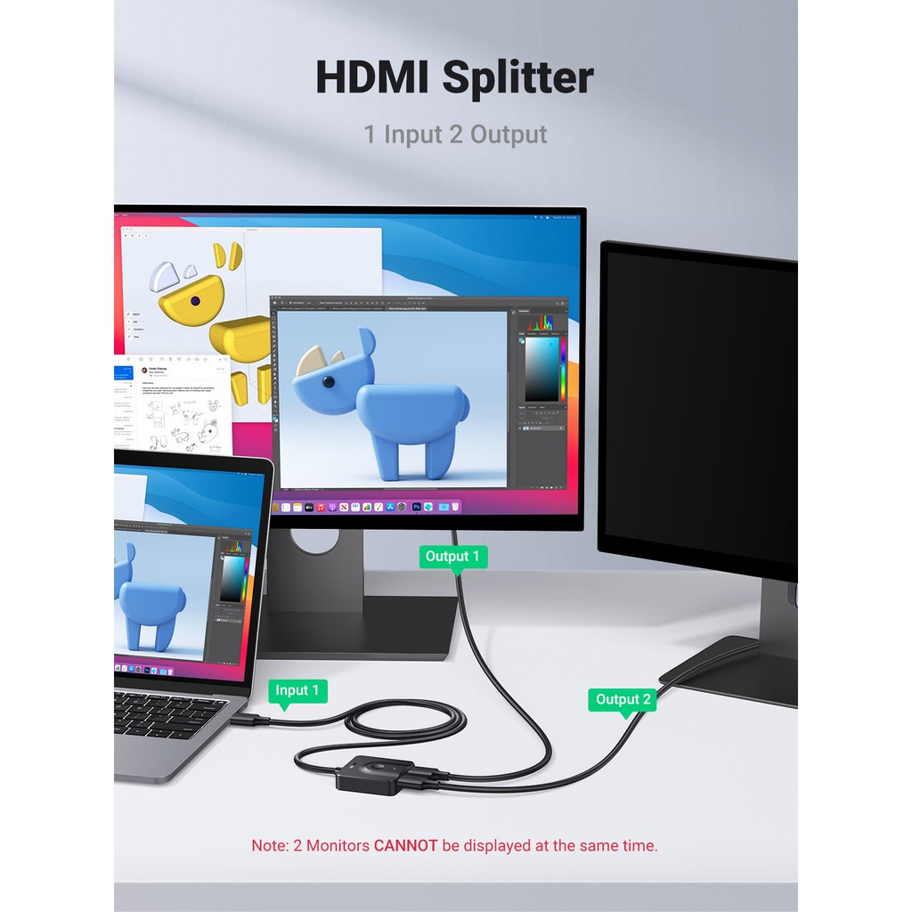 UGREEN HDMI Splitter Switch Bi Direction 4K HDMI Switcher Input