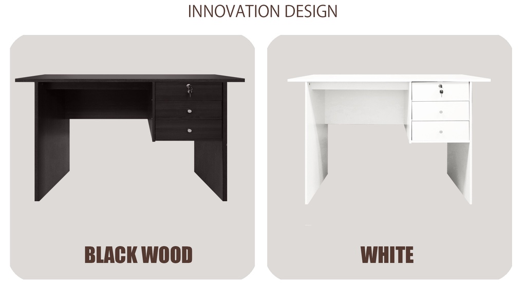 *READY STOCK* 4ft Study Desk Writing Table Meja Belajar 3 Drawers Study