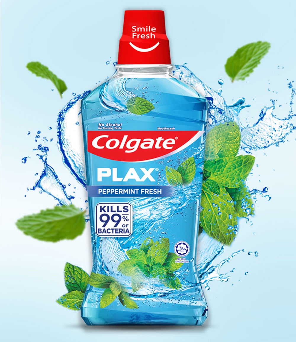 Colgate Plax Peppermint Mouthwash Valuepack Eliminates 99.9% Bacteria 