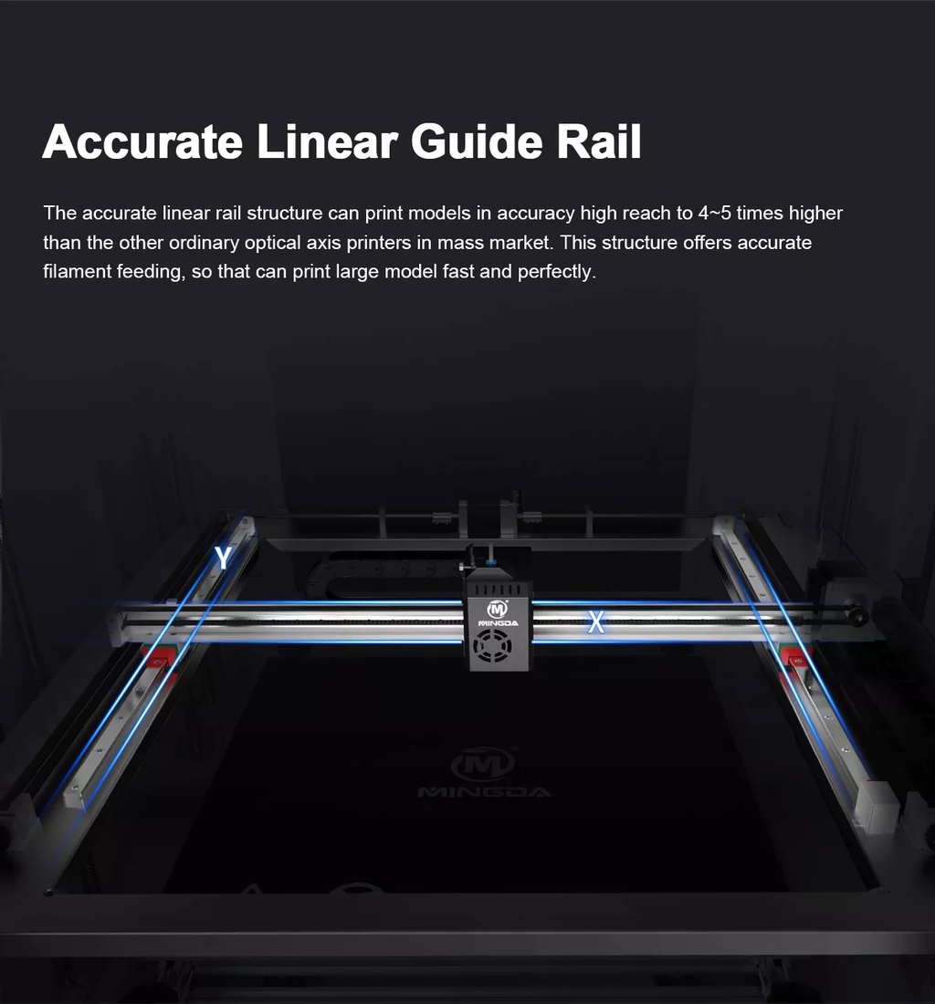 Mingda md-1000 pro 1000*1000*1000mm industrial fdm 3d printer | prototype | corexy | high precision | stable printing | enclosed printer