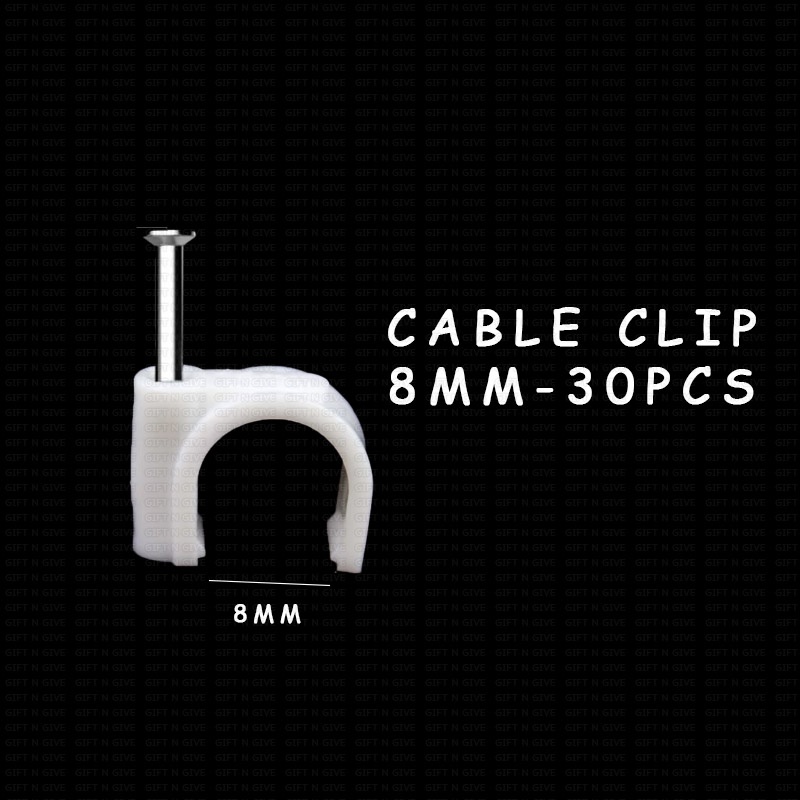 AS 6/8/10/12mm PVC Cable Plastic Wall Cable Clips With Nails U Clip