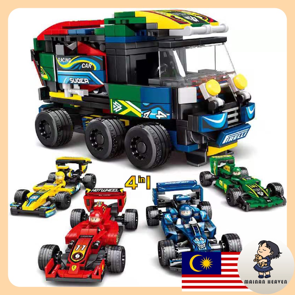 LY Super Racing Car 4 IN 1 Rescue Truck Building Blocks 31010 Sports