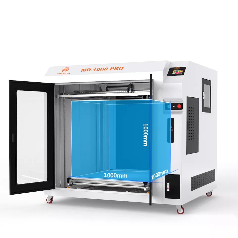 Mingda md-1000 pro 1000*1000*1000mm industrial fdm 3d printer | prototype | corexy | high precision | stable printing | enclosed printer