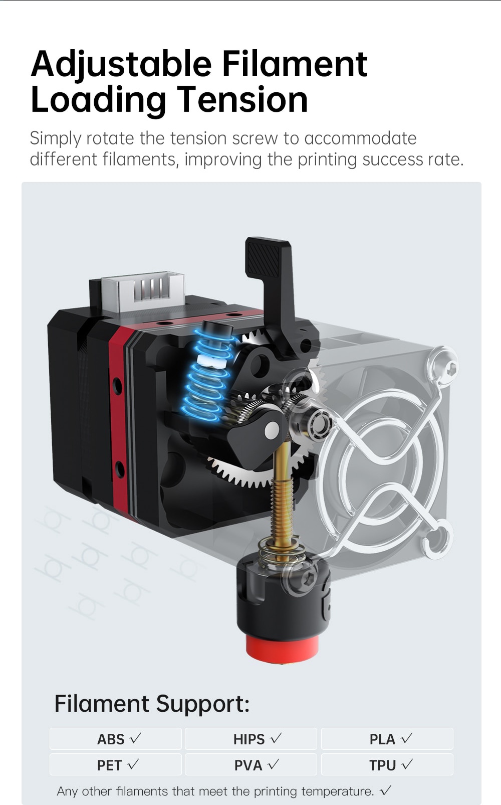 Biqu h2 v2s revo extruder - biqu x e3d frustration-free extruder for 3d printers lightweight dual-gear extrusion system