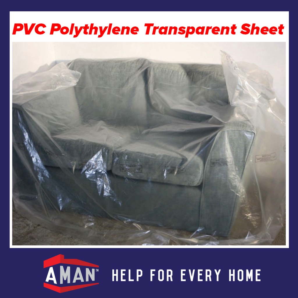 SUNTUF PVC PE Transparent Plastic Sheet Plastic Drop Cloth Canvas Paint