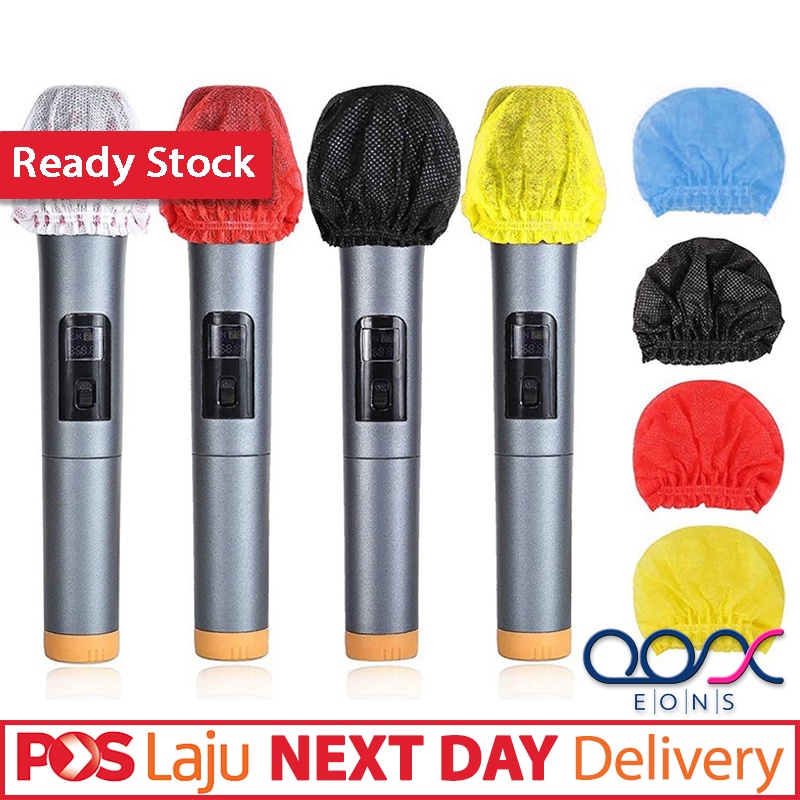100% HYGIENE 2pcs / Pack Non Woven Disposable Mic Cover Cap Recording Room KTV Karaoke Microphone Sanitary Windscreen