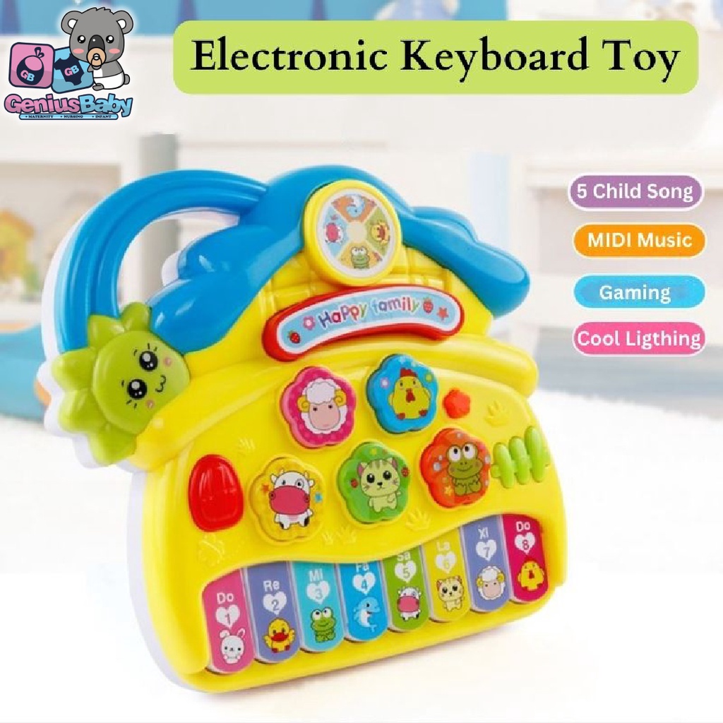 [ Genius Baby House ] Kid Electronic keyboard Animal Piano Toy T4061 Shopee Malaysia