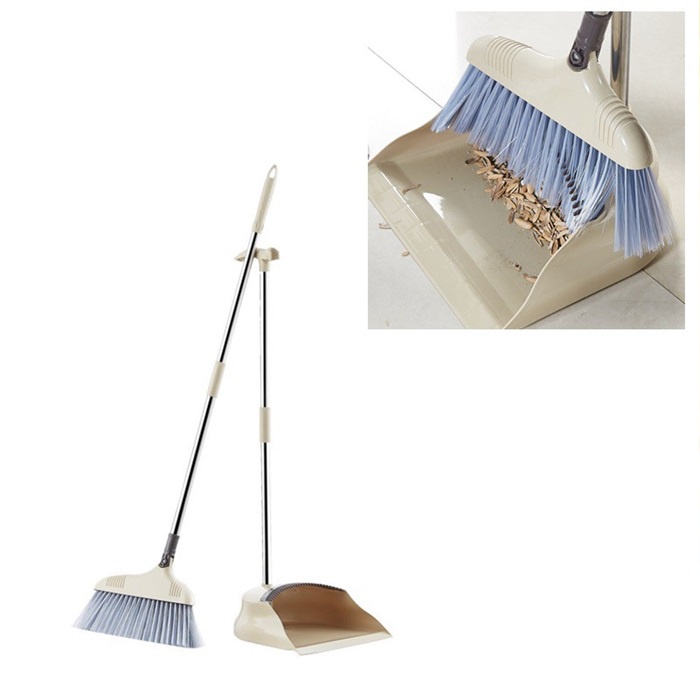 2 in 1 Foldable Broom and Dustpan Combo Set Kitchen office Floor Broom