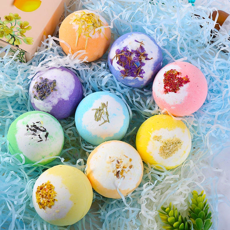 Luxurious Aromatic Therapy Natural Essential Oil Bath Ball Organic Ingredient Skin Moisturizing Bathtub Spa Baths Bomb