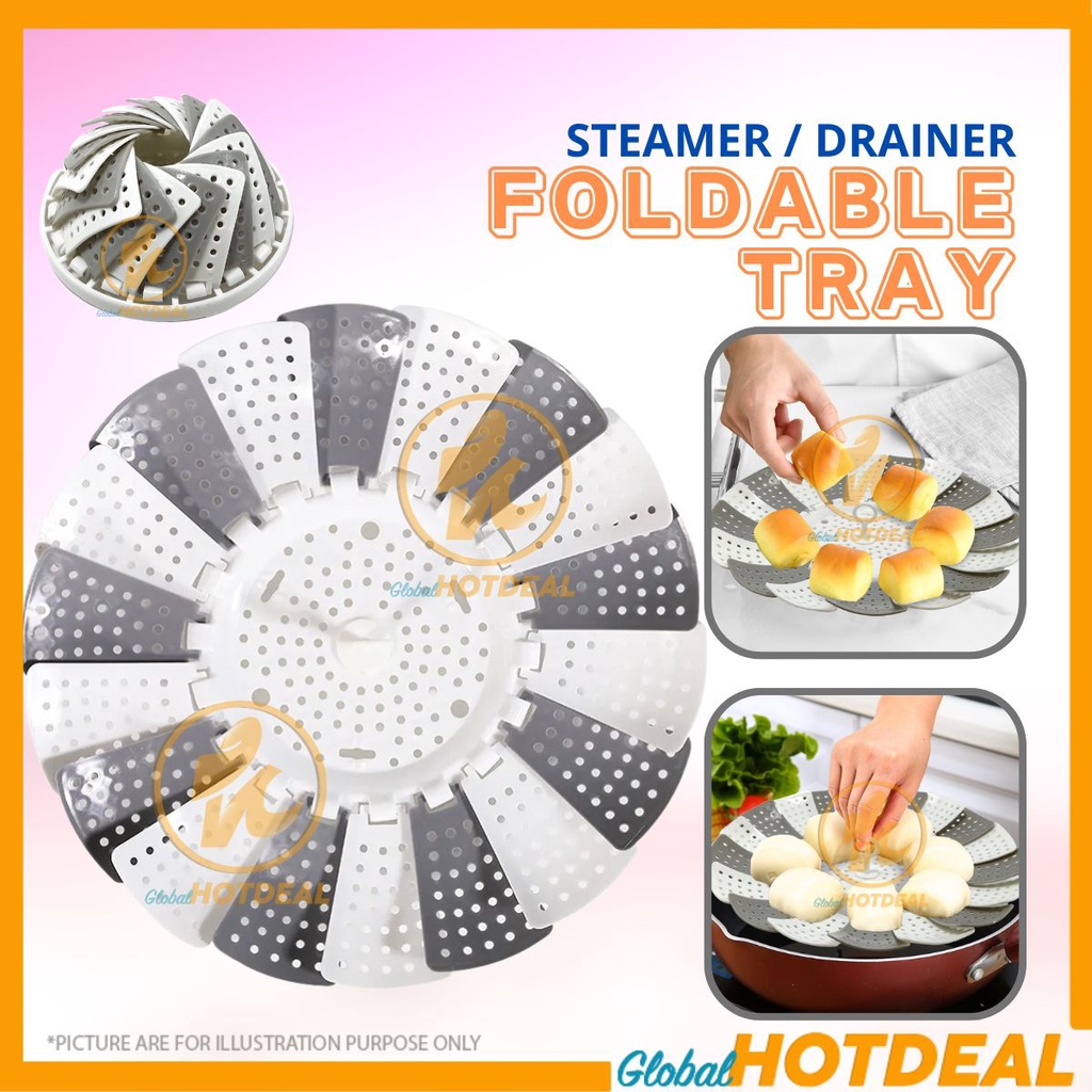 Dim Sum Steamer Makanan Frozen Foldable Food Steamer Pengukus Mini Steaming Tray Fruit Basket Steamer Basket Steam Food