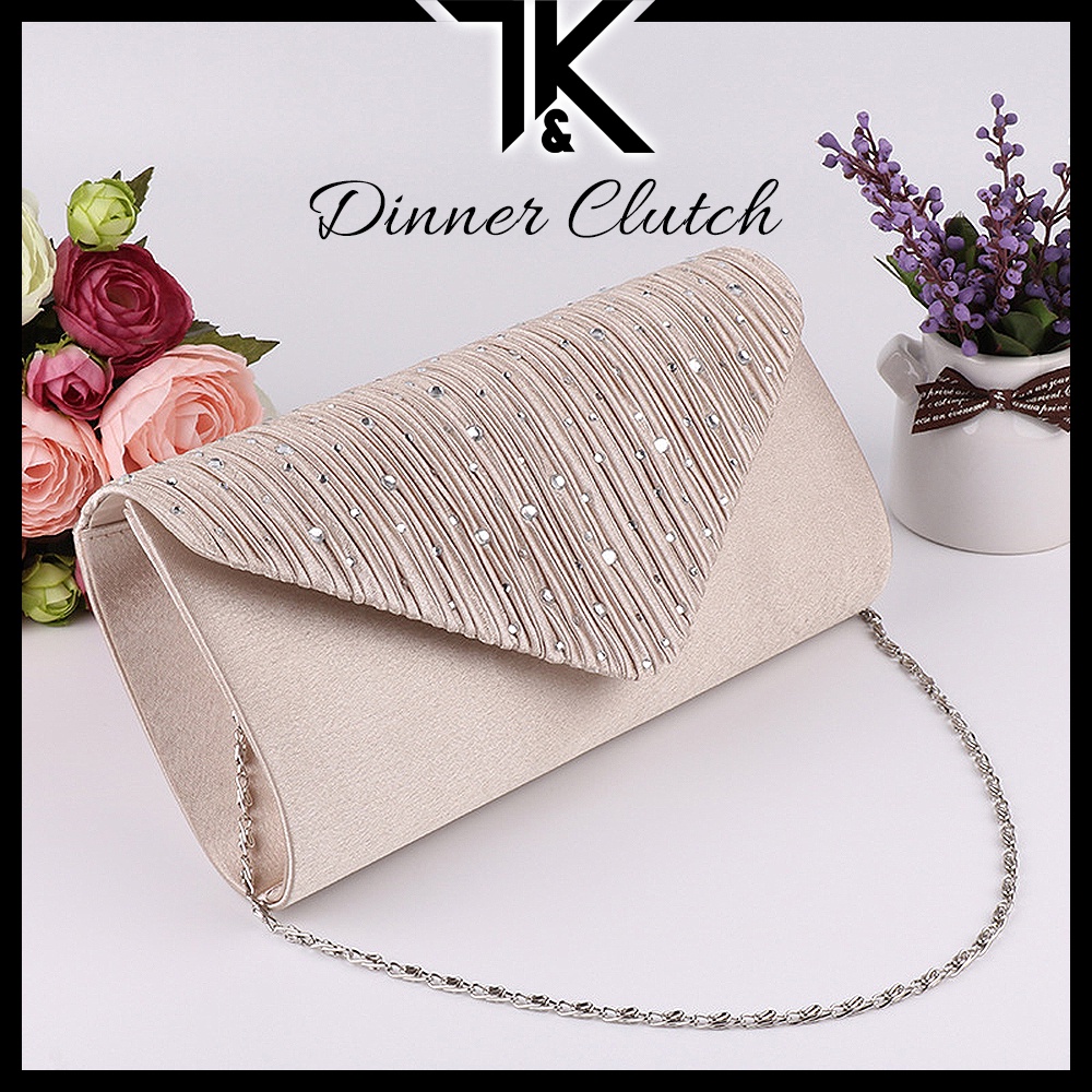 [LOCAL] Elegant Dinner Clutch | Diamond Wedding Clutch Bag | Dinner Purse | Women Handbag | Beg Tangan Wanita | 晚宴包包 宴会包