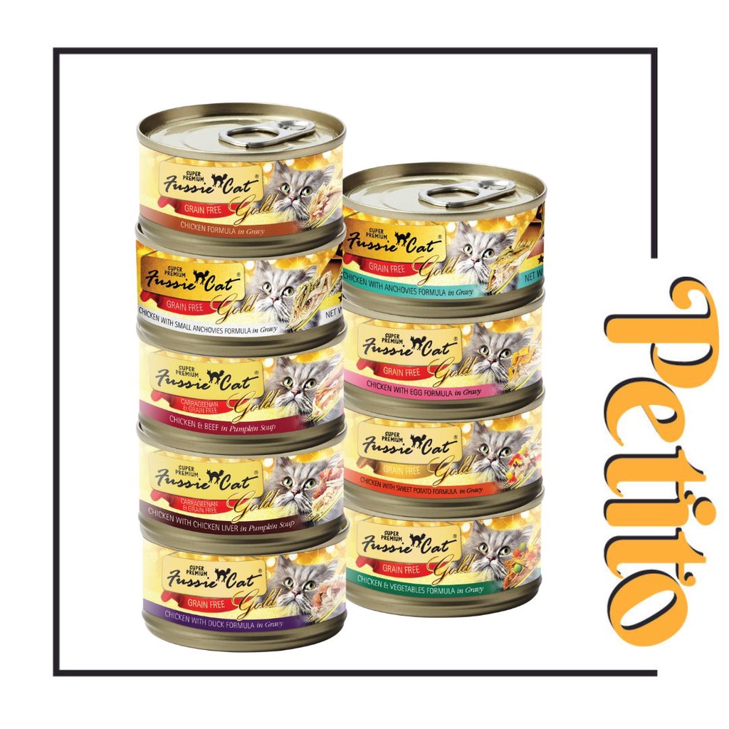 Fussie Cat Super Premium Gold label 80g Cat wet food/ Makanan Kucing