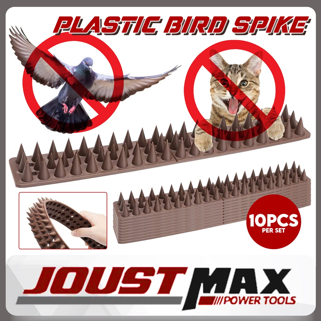 10PCS / SET BIRD SPIKE FLEXIBLE PLASTIC CAT ANIMAL REPELLER CHASE BIRDS