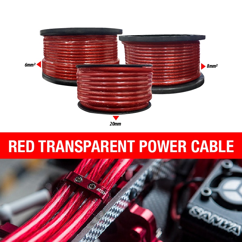 1M Power AMP Cable Subwoofer HiFi Car Audio System Cable 8GA / 6GA